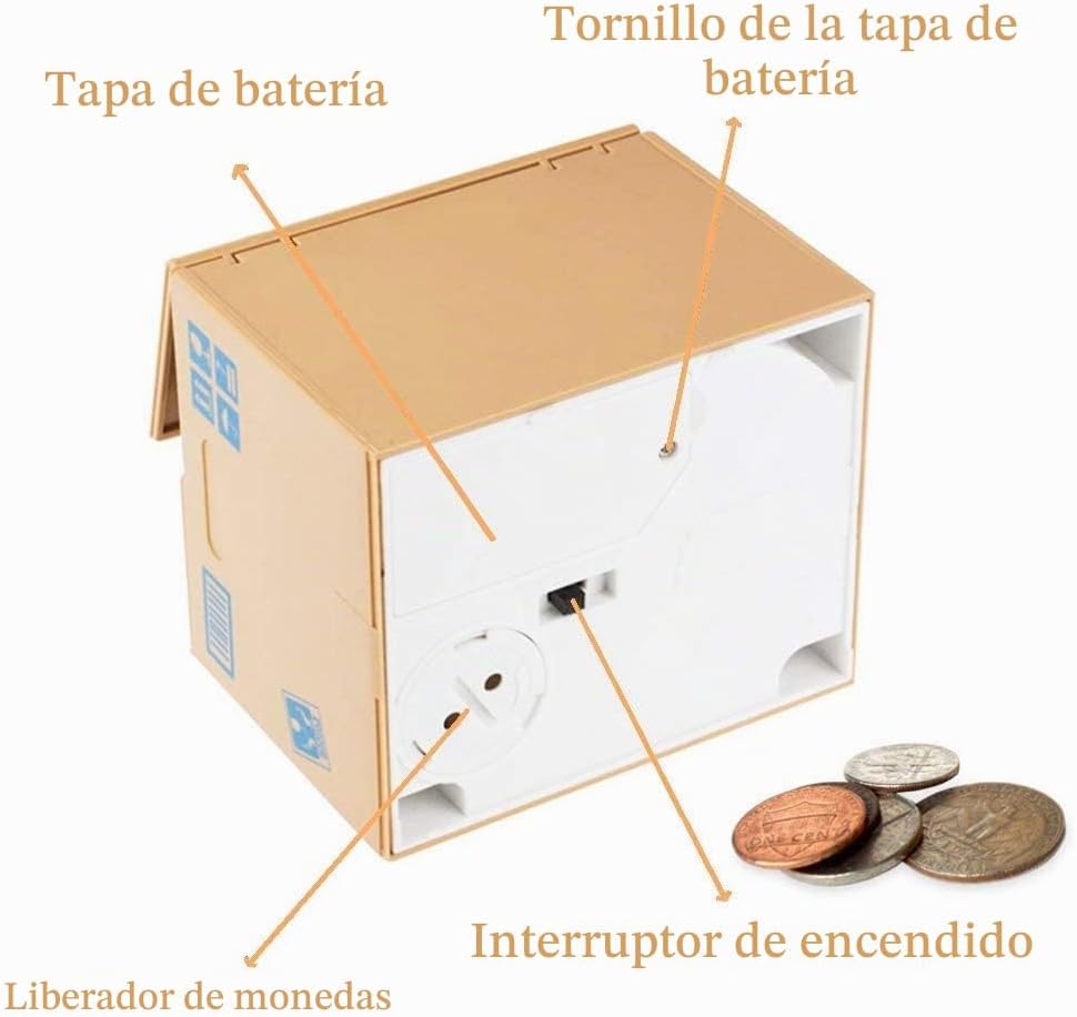 PowerKing Panda Alcancía para Niños,Hucha de Niños, Alcancía para Ahorrar Dinero,Caja de Monedas, Regalo Creativo, con Voz en Inglés Hablando