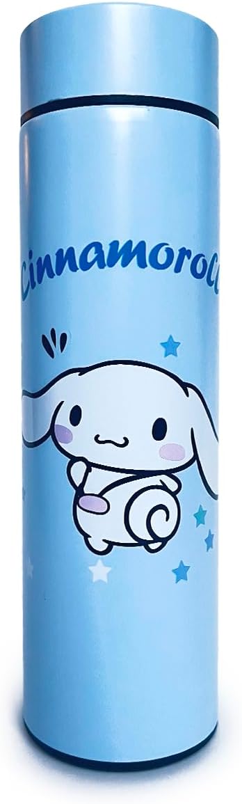 Ult Termo Inteligente de Acero Inoxidable de Cinnamoroll, Termo bonito aislante de bebidas frias y calientes, Pantalla LED Táctil Inteligente con Temperatura de Cinnamoroll Sanrio