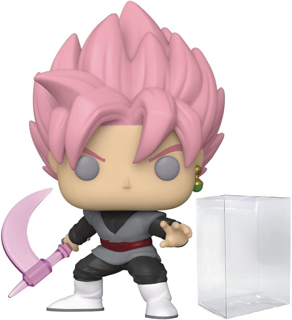 POP Dragon Ball Super - Super Saiyan Rose Goku Negro con figura de vinilo translúcida de guadaña Funko (incluido con funda protectora de caja compatible), multicolor, 3.75 pulgadas