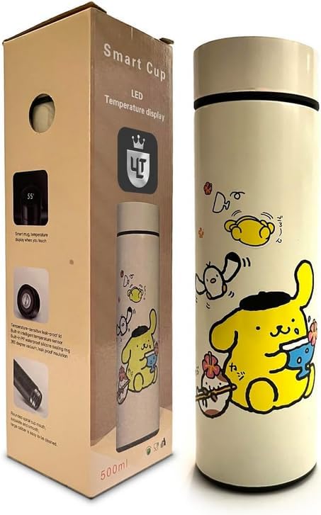 Ult Termo de Acero Inoxidable de Pompompurin Termo bonito aislante de bebidas frias y calientes de Pompompurin Sanrio