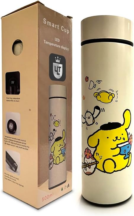 Ult Termo de Acero Inoxidable de Pompompurin Termo bonito aislante de bebidas frias y calientes de Pompompurin Sanrio - image