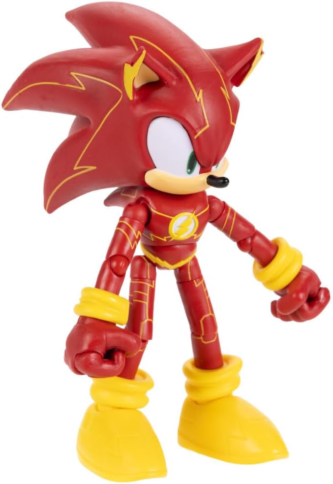Jakks Pacific Figura de Acción Sonic x DC, Sonic como The Flash, 5 Pulgadas