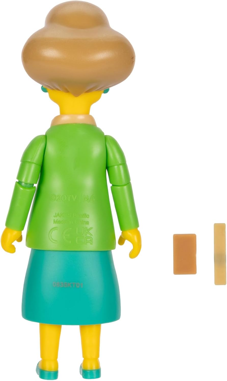 The Simpsons - Cifras de acción Edna Krabappel de 5 Pulgadas con GIS y Regla
