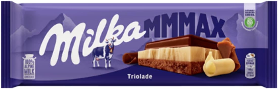Barra De Chocolate Triolade Milka 300 Grs