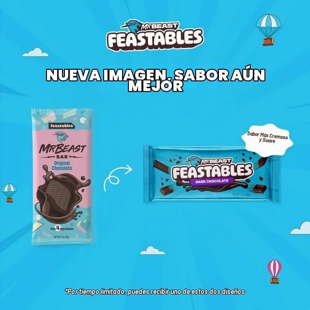 Feastables - Dark Chocolate 60gr (Nueva Imagen)