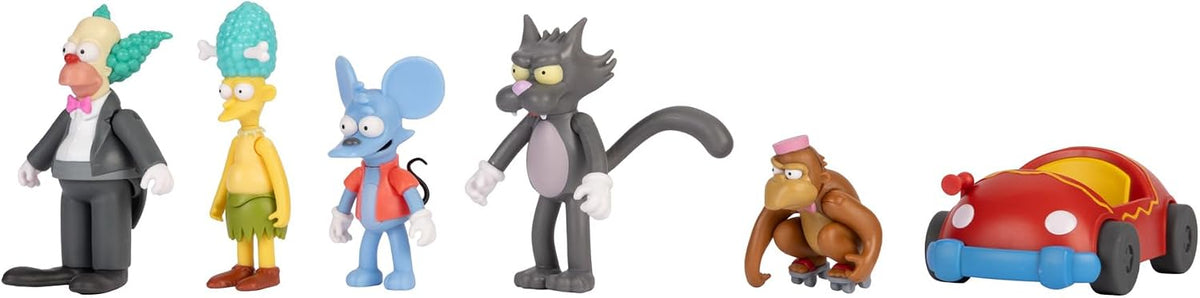 Jakks Pacific - The Simpsons Multipack de Figuras 2.5″ Krusty The Clown Show – Set Coleccionable con Personajes Icónicos para Fans y Niños 4+ Años