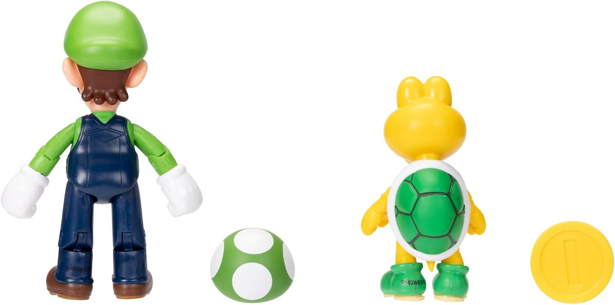 Mlec tech Super Mario Nintendo - Figura de 4 Pulgadas, Paquete de 2: Luigi & Koopa Troopa