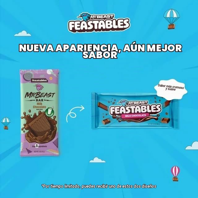 Feastables - Milk Chocolate 60gr (Nueva Imagen)