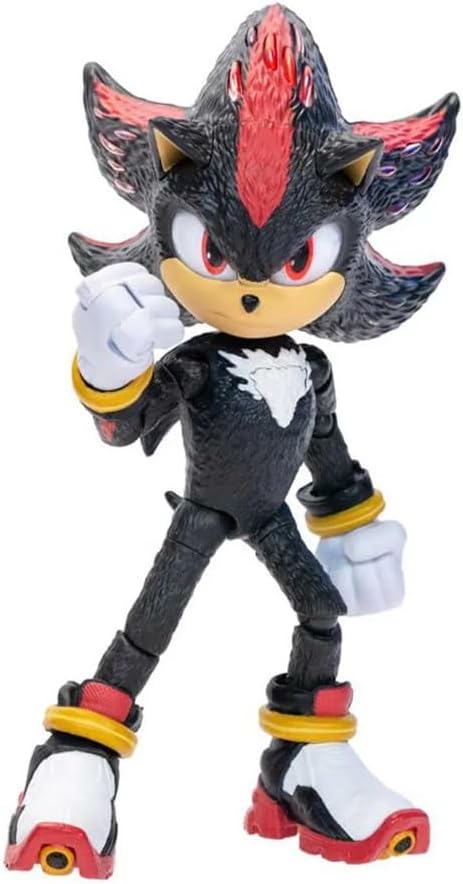 Sonic 3, Figura de Shadow con 19 Puntos de Articulación, Personaje Iluminado, Coleccionable