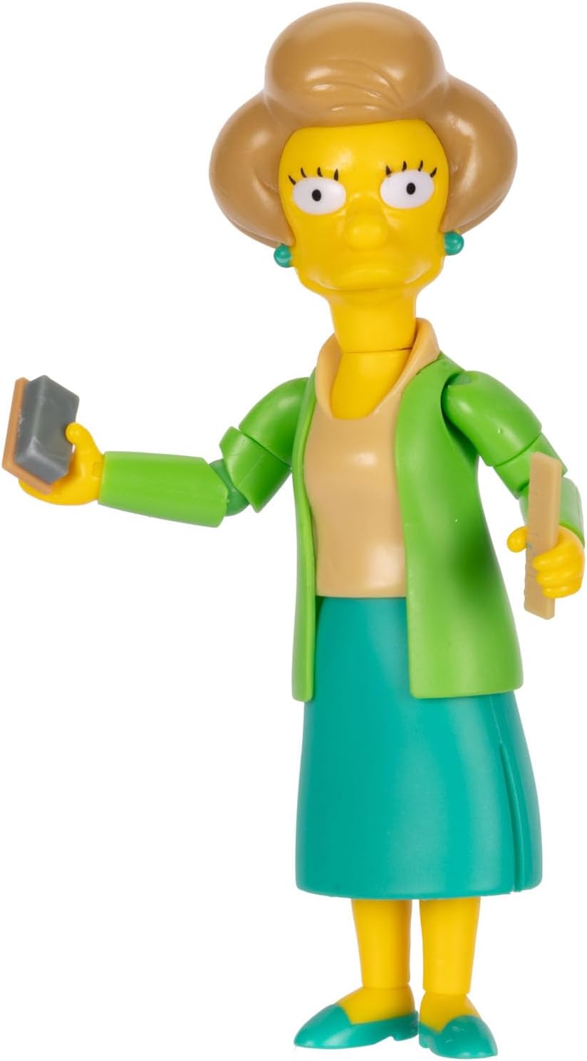 The Simpsons - Cifras de acción Edna Krabappel de 5 Pulgadas con GIS y Regla