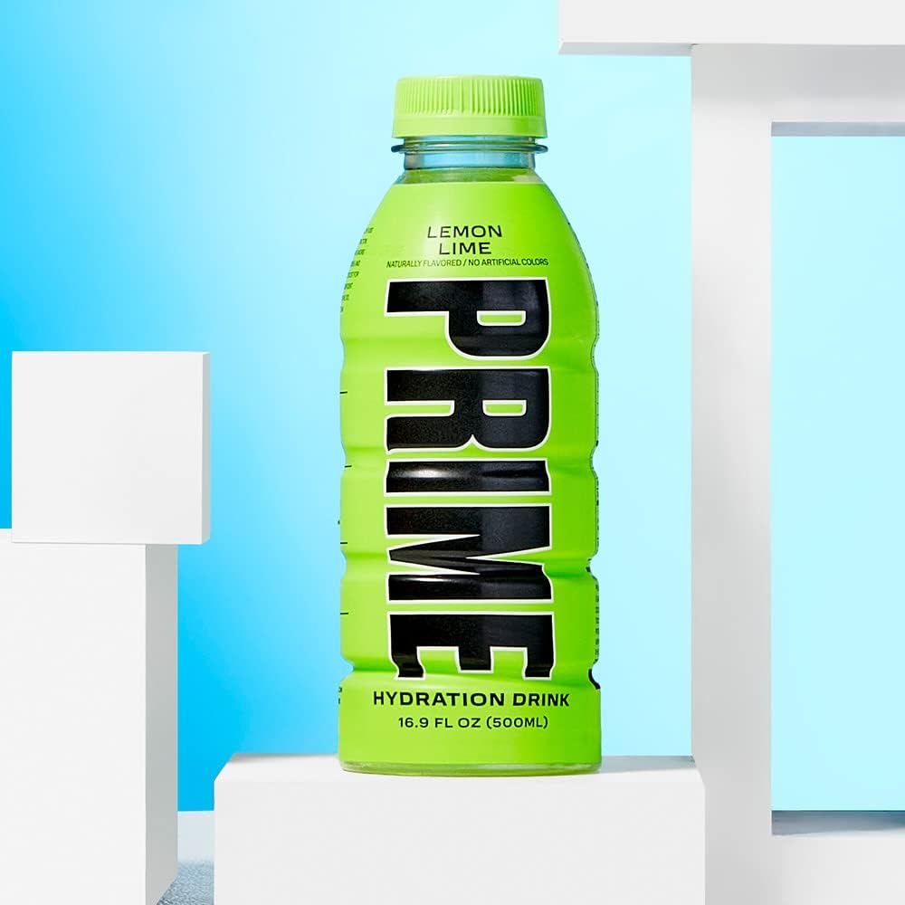 PRIME HYDRATION Prime Hidratación con mezcla BCAA para recuperación muscular Lima Limón (12 bebidas, 16 onzas líquidas. cada uno)