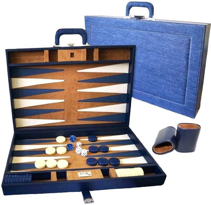 Ult Backgammon Jumbo Mezclilla Calidad Premium