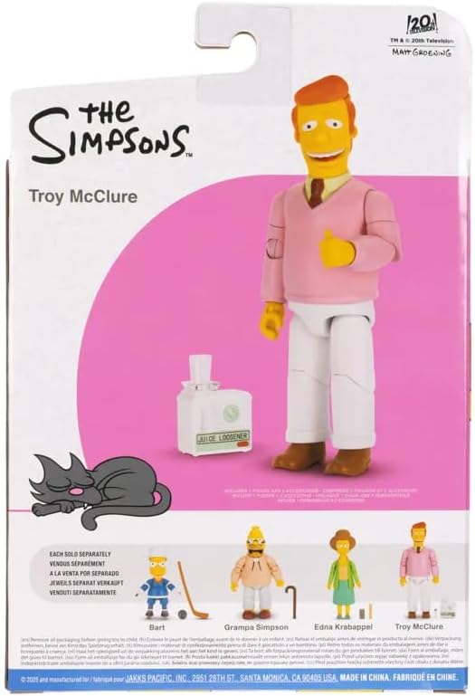 The Simpsons Action Figures Troy Mcclure de 5 Pulgadas con Estuche y ambientador de Aliento