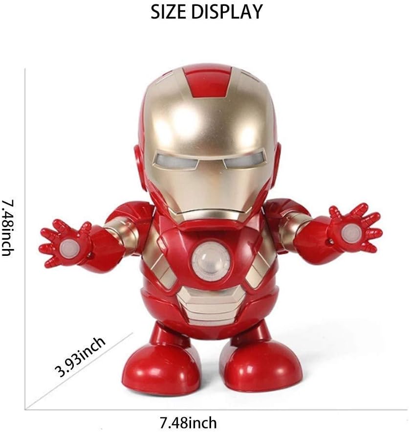 ZSKJ Dancing Iron Man Dance Hero Toys Robot de Baile con música Ligera Bailando para Boy Girls Kids Niños Regalo (Iron Man)