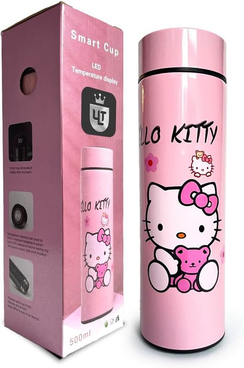 Ult Termo de Acero Inoxidable de Kitty Termo bonito aislante de bebidas frias y calientes Kitty Sanrio - imagen 3