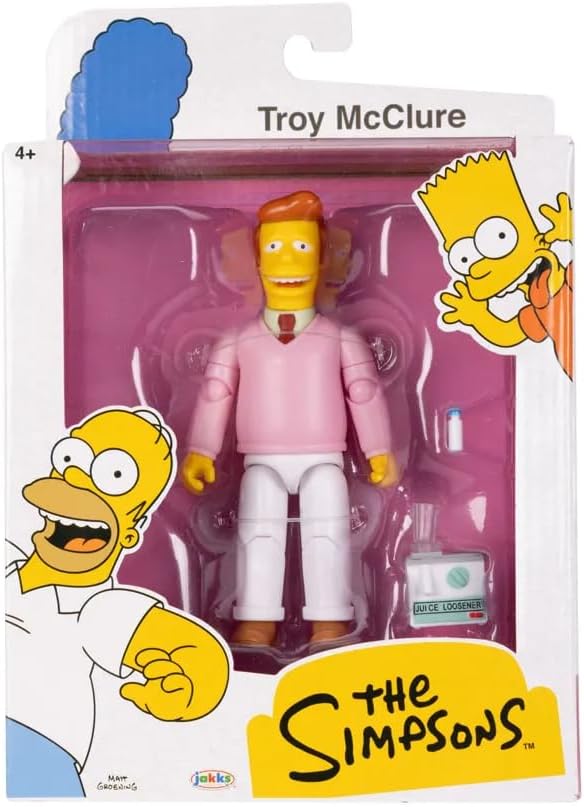 The Simpsons Action Figures Troy Mcclure de 5 Pulgadas con Estuche y ambientador de Aliento