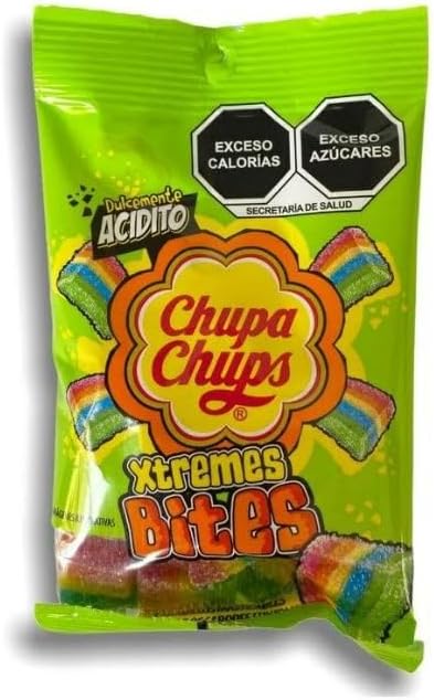 Chupa Chups Xtremes Bites, Caja con 9 Bolsas de 57G C/bolsa