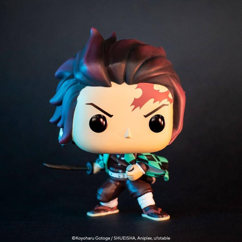 Funko POP Animation: Demon Slayer- Tanjiro Kamado (funda protectora EcoTek para proteger la caja expositor)