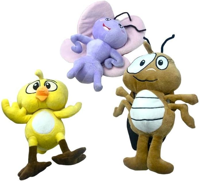 Ult Set 3 Personajes de Gallina pintadita Pollito amarillito mariposita la cucarachita Personajes Juguetes didácticos