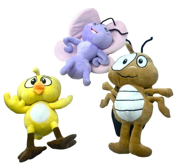 Ult Set 3 Personajes de Gallina pintadita Pollito amarillito mariposita la cucarachita Personajes Juguetes didácticos - image