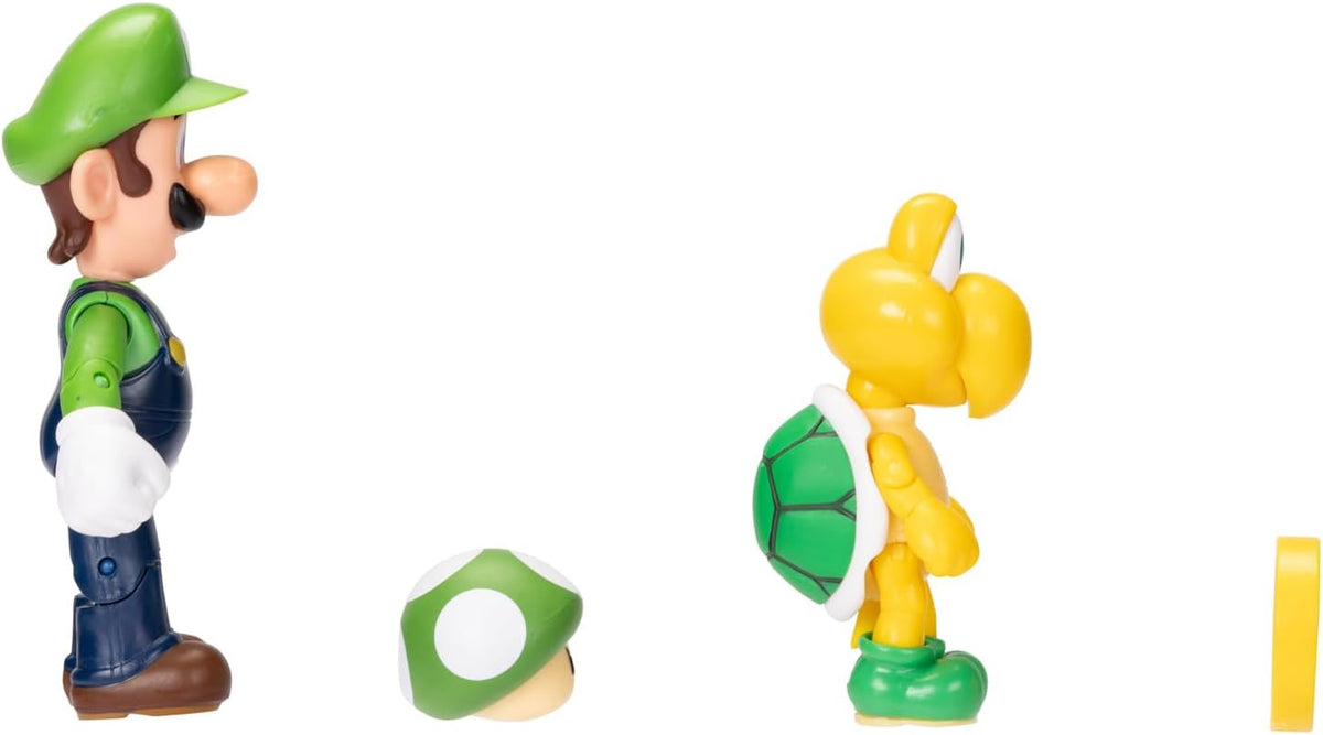 Mlec tech Super Mario Nintendo - Figura de 4 Pulgadas, Paquete de 2: Luigi & Koopa Troopa