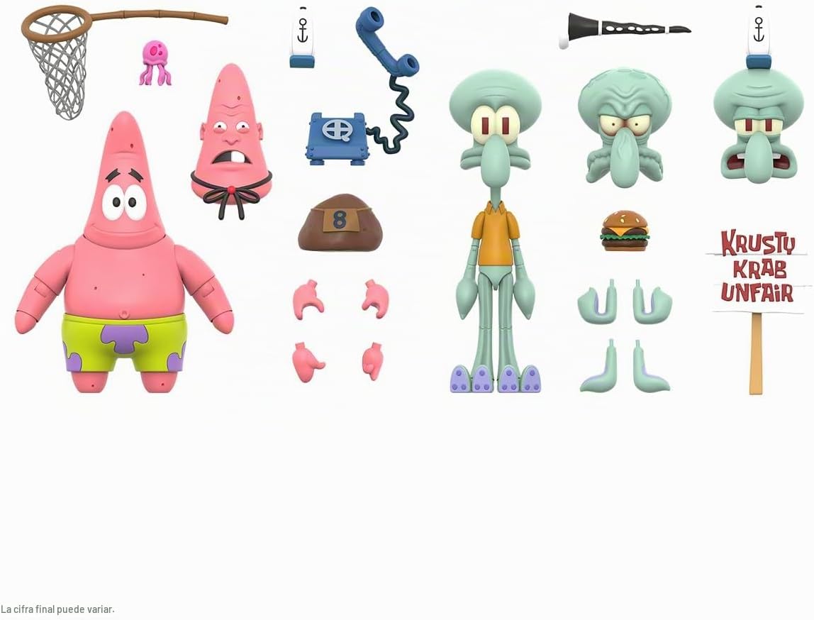 Super7 Bob Esponja Figura Ultimate Patrick 18 cm