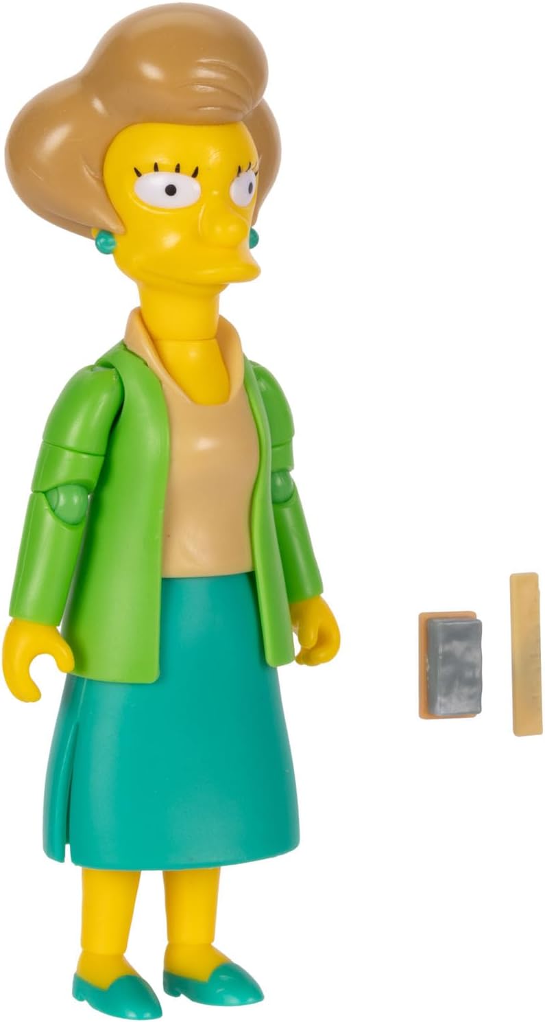 The Simpsons - Cifras de acción Edna Krabappel de 5 Pulgadas con GIS y Regla