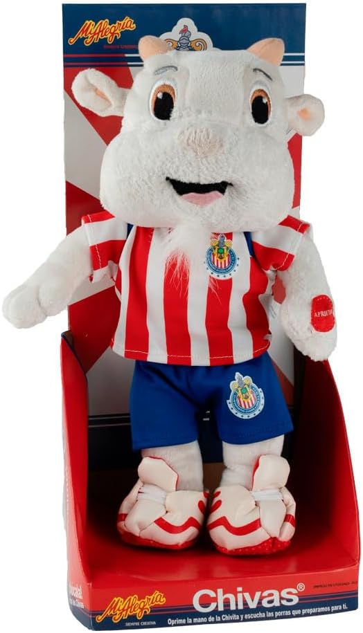Mi Alegria Peluche Grande Mascota de Futbol Chiva con Sonido