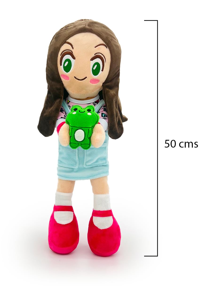 Ult Premium Peluche Lara con Rana Rhenne Scrunchie de Lara Lara Muñeca Acompañante de Aventuras Materiales Suaves Campos Verd
