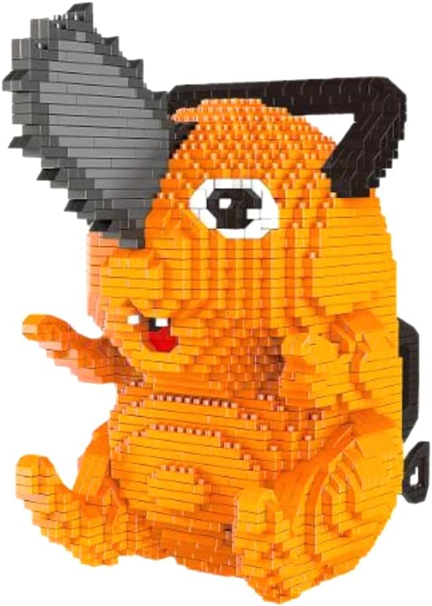 LOVESN Juguete de Construcción de POCHITA el fantastico Demonio Motosierra de Chainsaw Man, microbloques de construcción para