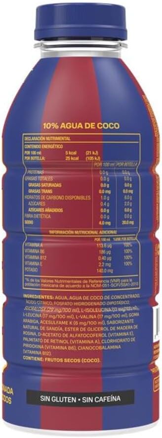 PRIME, PRIME BARCELONA, BEBIDA HIDRATANTE 500ML, CAJA CON 12 PIEZAS DE 500ML, 12X500ML