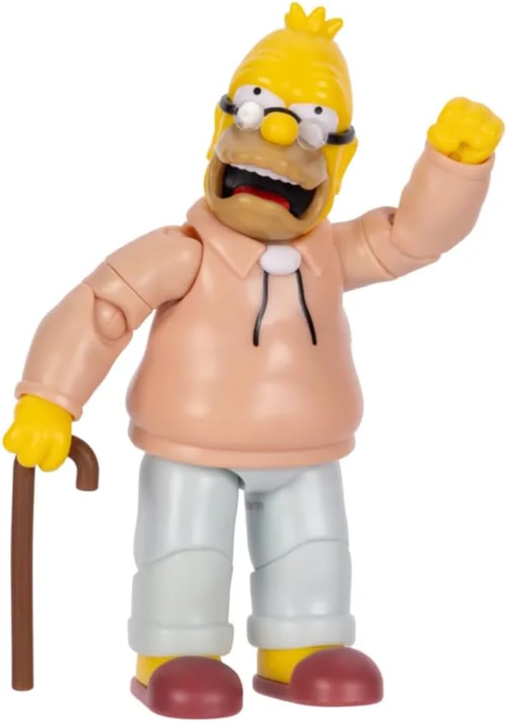 The Simpsons Cifras de acción de 5 Pulgadas con bastón de Abuelo Simpson