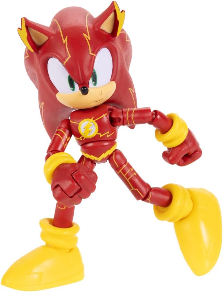 Jakks Pacific Figura de Acción Sonic x DC, Sonic como The Flash, 5 Pulgadas