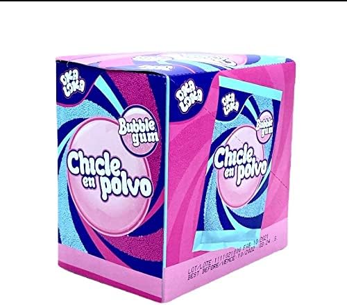 IVG Chicle en Polvo Oka dLoka Bubble Gum Goma de Mascar en Polvo Sabor Frutal Dulces niños niñas fiesta amor amistad navidad divertido exclusivo nuevo delicioso
