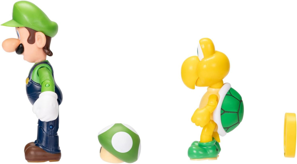 Mlec tech Super Mario Nintendo - Figura de 4 Pulgadas, Paquete de 2: Luigi & Koopa Troopa