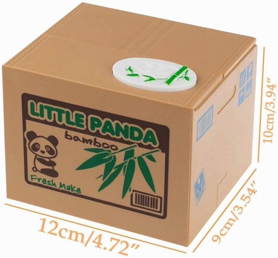 PowerKing Panda Alcancía para Niños,Hucha de Niños, Alcancía para Ahorrar Dinero,Caja de Monedas, Regalo Creativo, con Voz en Inglés Hablando