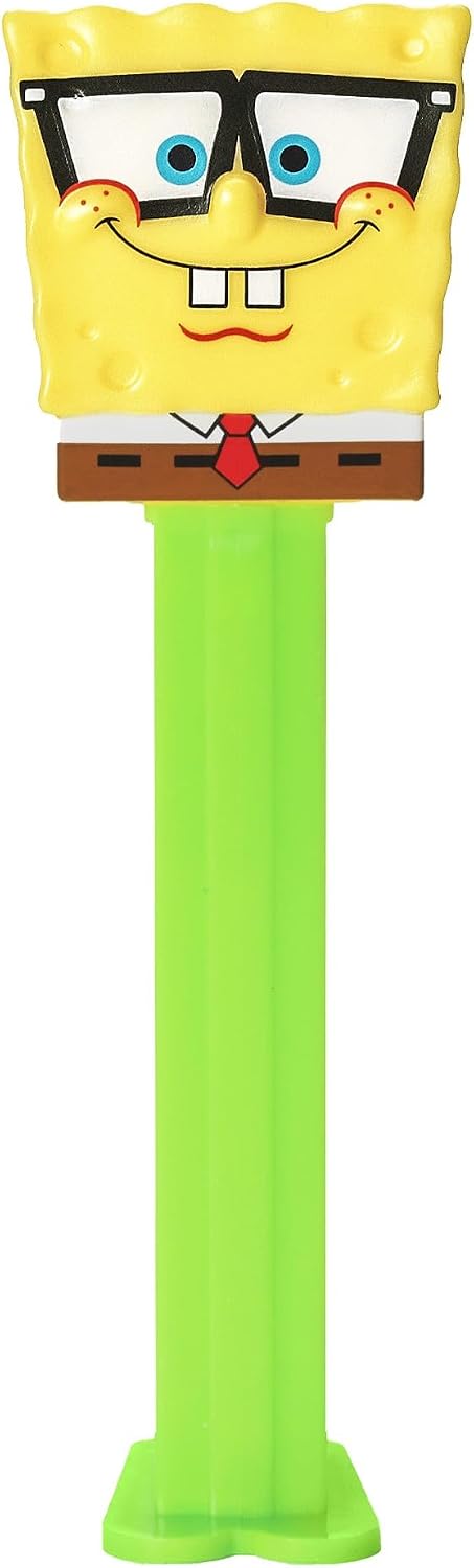 PEZ Dispensador De Dulces De Bob Esponja | Dispensadores De Bob Esponja El Nerd, Patricio Y Bob Esponja Sonriente | Dispensadores De Bob Esponja Con Repuestos De Dulces | Regalos Para Fiestas, Bolsas