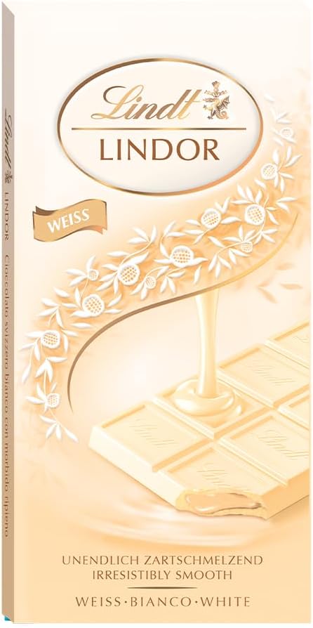 Lindt Lindor Irresistibly Smooth White Chocolate Bar 100g