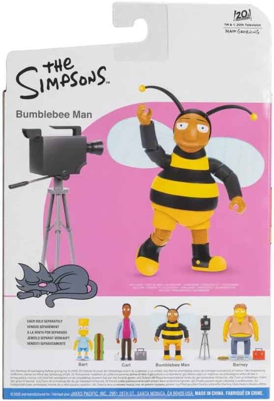 The Simpsons - Figura de acción de 5 Pulgadas para Hombre con cámara de vídeo, Onda #4