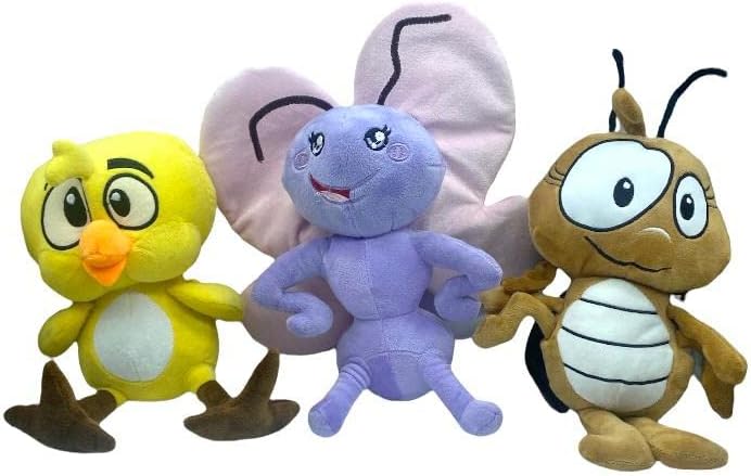 Ult Set 3 Personajes de Gallina pintadita Pollito amarillito mariposita la cucarachita Personajes Juguetes didácticos