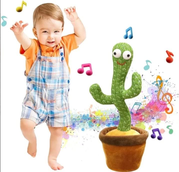 Alshopping-Juguete De Peluche De Cactus Bailarín, Juguete Electrónico De Cactus, Cactus Electrónico Que Baila con Música, Juguete Eléctrico De Planta De Peluche, Incluye 120 Músicas, Grabación y Seguirte hablar, resplandor, Recargable, Regalo para Niños