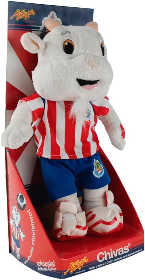 Mi Alegria Peluche Grande Mascota de Futbol Chiva con Sonido