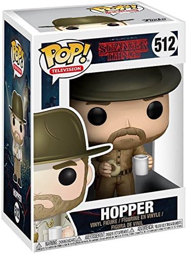 Funko Stranger Things – Chief Hopper con Donut Pop! Figura de vinilo (incluye funda protectora compatible con caja pop)