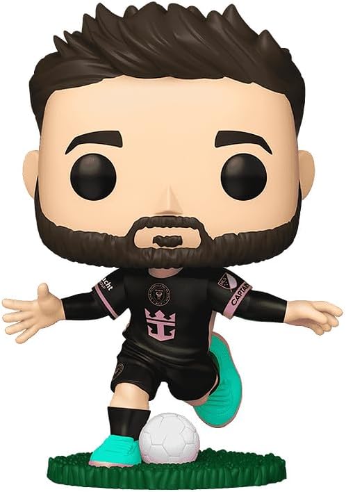 Epic Collectibles Pop Soccer - Figura de vinilo Lionel Messi Inter-Miami con protector de caja compatible con Funko