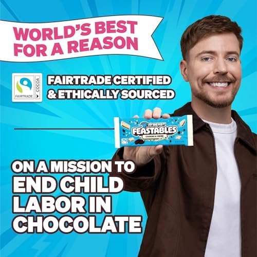 Feastables MrBeast Barra de Chocolate Cookies & Creme King Size