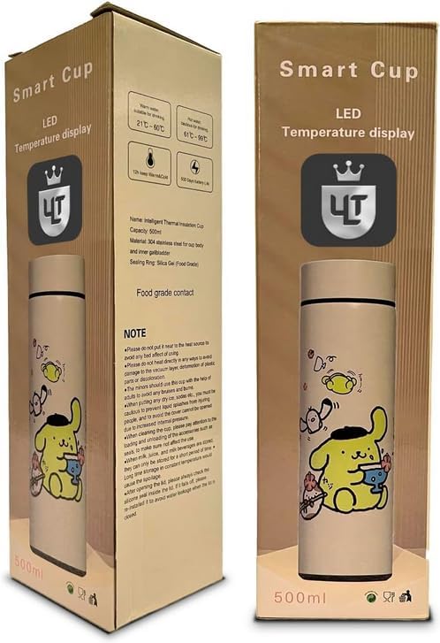 Ult Termo de Acero Inoxidable de Pompompurin Termo bonito aislante de bebidas frias y calientes de Pompompurin Sanrio