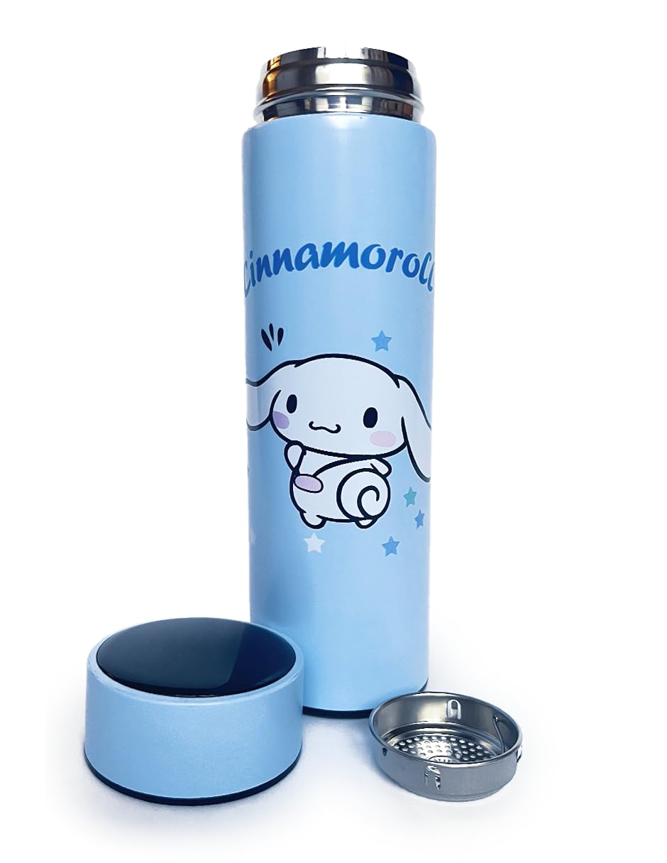 Ult Termo Inteligente de Acero Inoxidable de Cinnamoroll, Termo bonito aislante de bebidas frias y calientes, Pantalla LED Tá