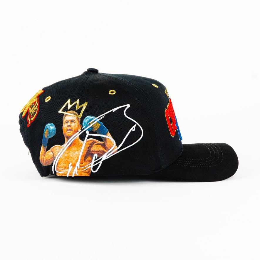 Genérico Gorra Premium World Champion Boxing WBC x Canelo Álvarez, Negro, Ajustable, Bordado Multicolor - imagen 2