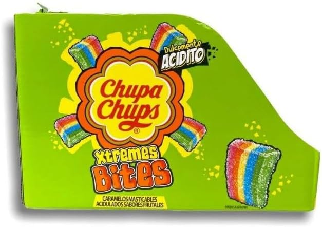 Chupa Chups Xtremes Bites, Caja con 9 Bolsas de 57G C/bolsa