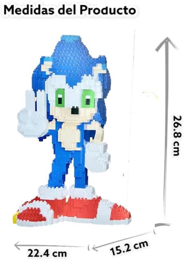 Raspattos Juguete construcción Sonic 2 para niños Adultos Kit construcción de Sonic 2 Sonic Juguetes Bloques Construcción Alta Calidad de colección Piezas 2758